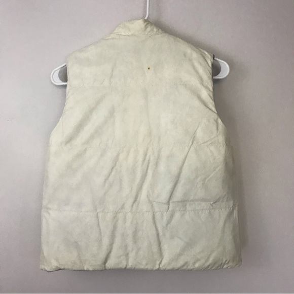 Vtg Old Navy Sz 10 Juniors Blue White Snow Seal Vest Outdoor Puffer Top Zip Up - Picture 3 of 16